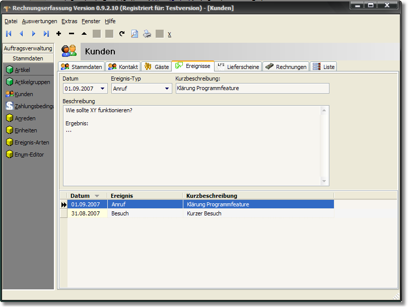 Kundenstamm CRM